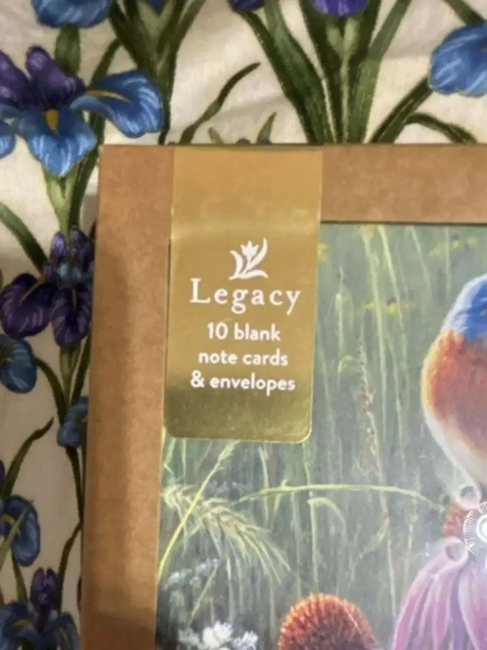 Legacy Pub Group Bluebird & Purple Coneflower 10 Blank Cards/Envelopes